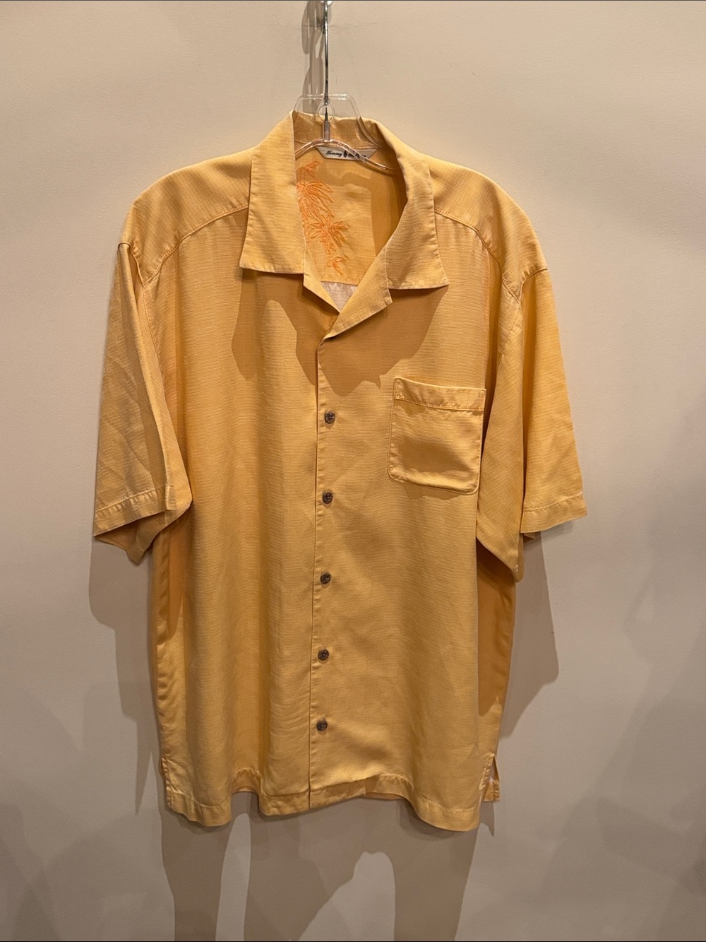 Tommy Bahama Short-Sleeve Camp Shirt in Warm Yellow